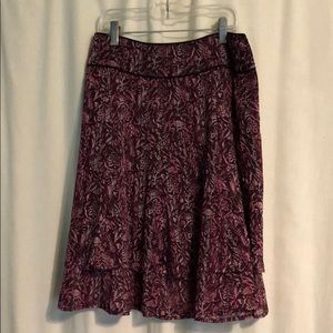 Purple a-line skirt